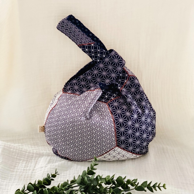 Japanese knot bag on sale with square bottom
