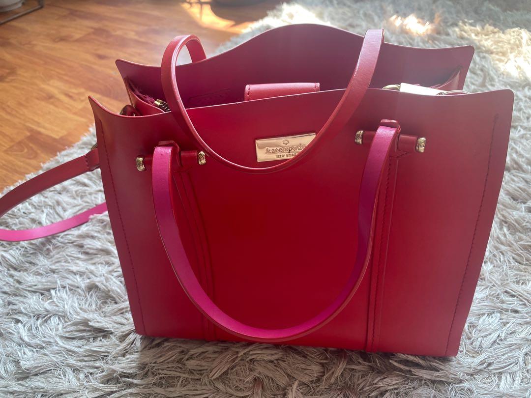 Kate spade pink and top red purse