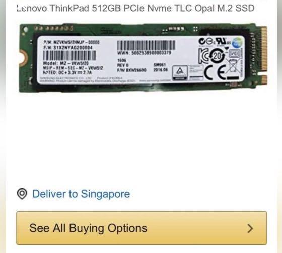 ThinkPad 1TB PCIe NVME TLC OPAL M.2 SSD