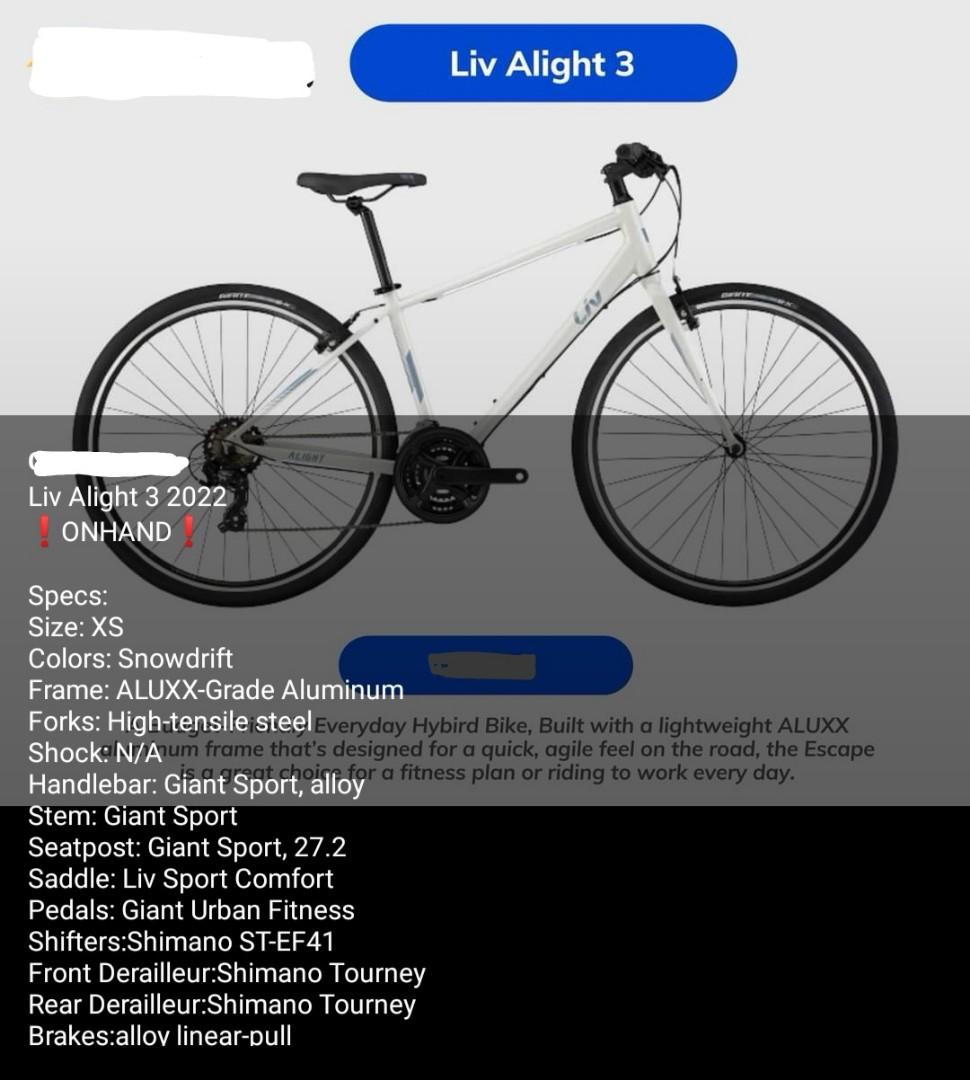Liv Alight 3 XS, Sports Equipment 