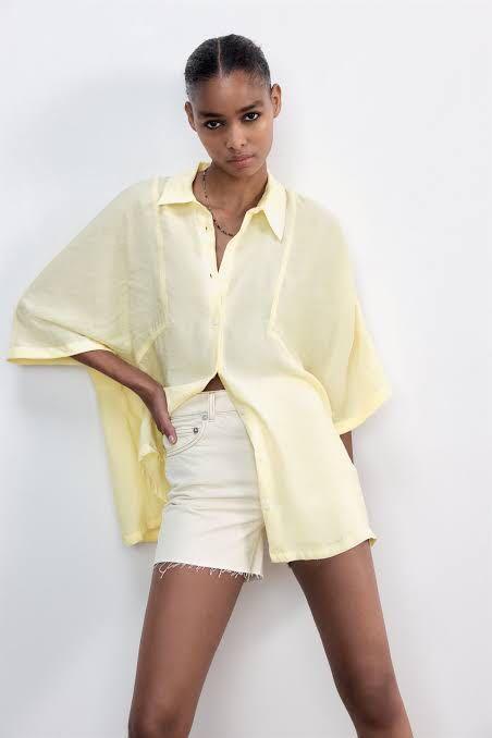 Loose fitting oversized shirt zara 