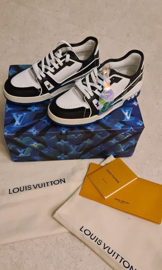 Lv trainer leather high trainers Louis Vuitton Green size 7 UK in