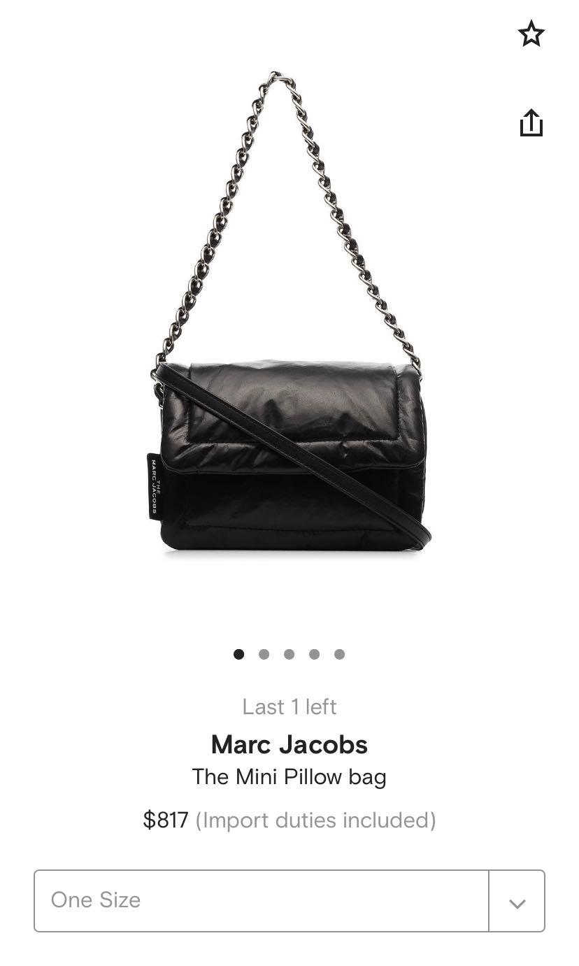 Marc jacobs mini pillow sales bag black