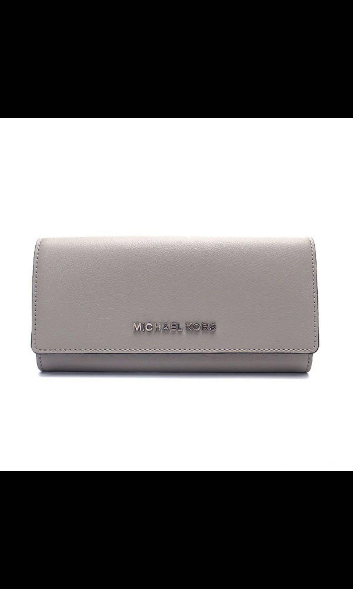 Michael kors pearl grey wallet deals