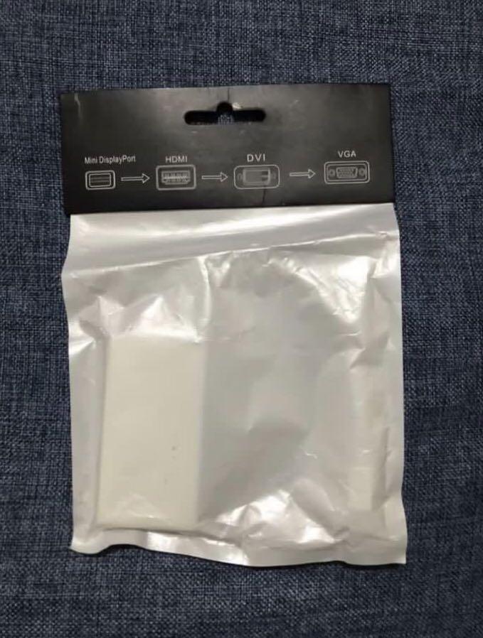 Mini Display Port to HDMI / VGA / DVI (Category: Cables & Adaptors) located in Marikina City. Submitted by bugzybunny (Listing ID 1115416464, Image 2). Description: Mini Display Port to HDMI / VGA / DVI •New; Never been used; Sealed For inquiries: PM or SMS - 0906 5976001 0917 5483499 •Note: Selling price does not include delivery fee. •Preferred Courier: Abest/J&T/LBC •Mode of Payment: I prefer Online Fund Transfer or Bank Deposit thru BPI and G