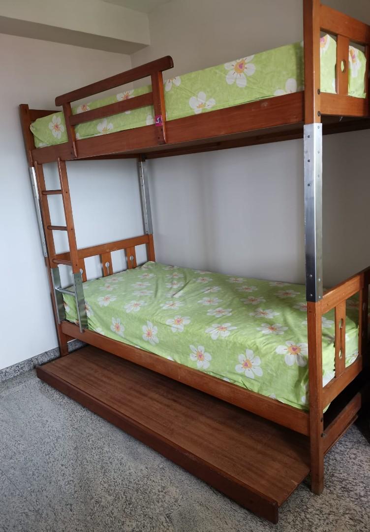 Modified Double Deck Bed (for adult height), Furniture & Home Living, Furniture, Bed Frames