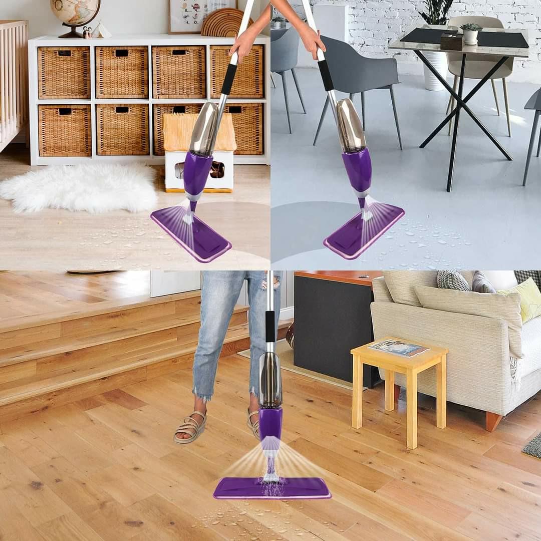 Flat Mop for Home Kitchen Laminate Wood Ceramic Tiles Hardwood Floors-Green Dry Wet Microfiber Floor Mop with 600ml Water Tank and 2 Washable Mop Pads Moppson Spray Mops for Floor Cleaning 