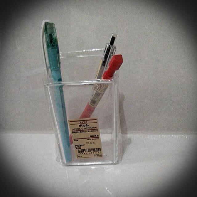 MUJI Acrylic Pen pencil Holder selling cheap!, Furniture & Home Living