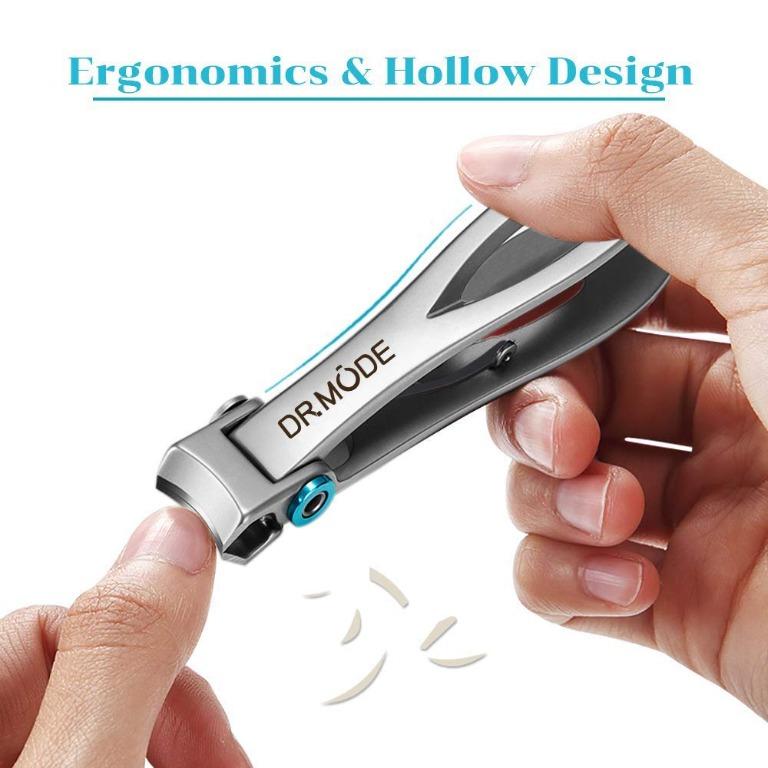 Nail Clippers for Men with Catcher - KLIPP Razor-Sharp Heavy Duty  Self-Collecting Nail Cutters with Ergonomic Lever Keep Fingernails and  Toenails