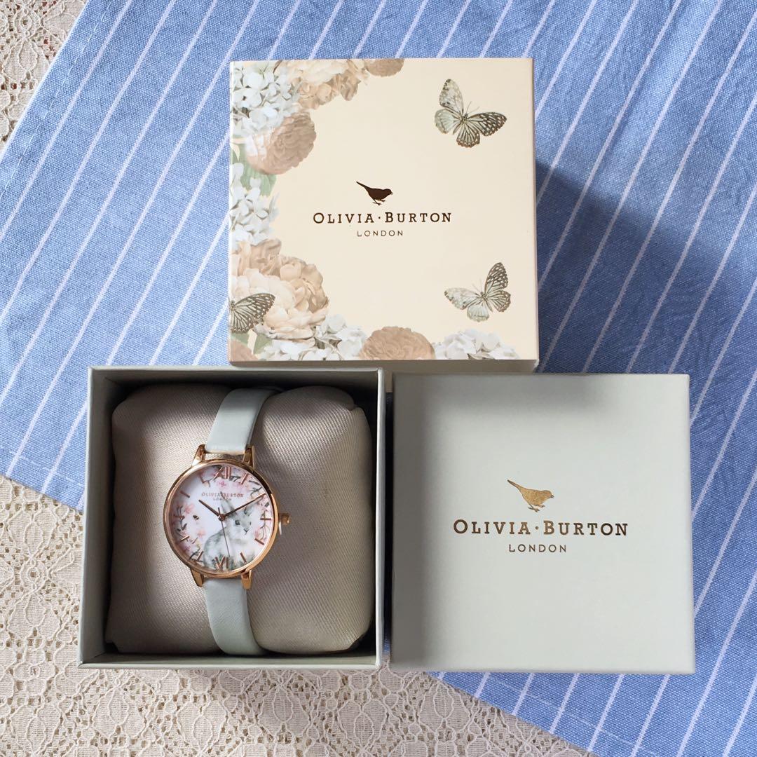 Olivia Burton】女裝錶碎花兔子100%新說明書連包裝, 名牌, 手錶- Carousell