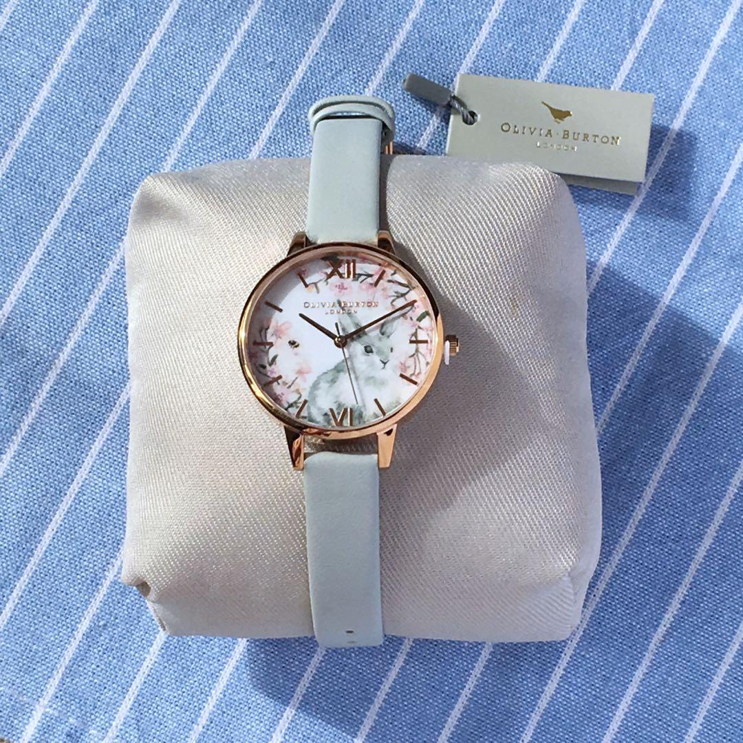 Olivia Burton】女裝錶碎花兔子100%新說明書連包裝, 名牌, 手錶- Carousell
