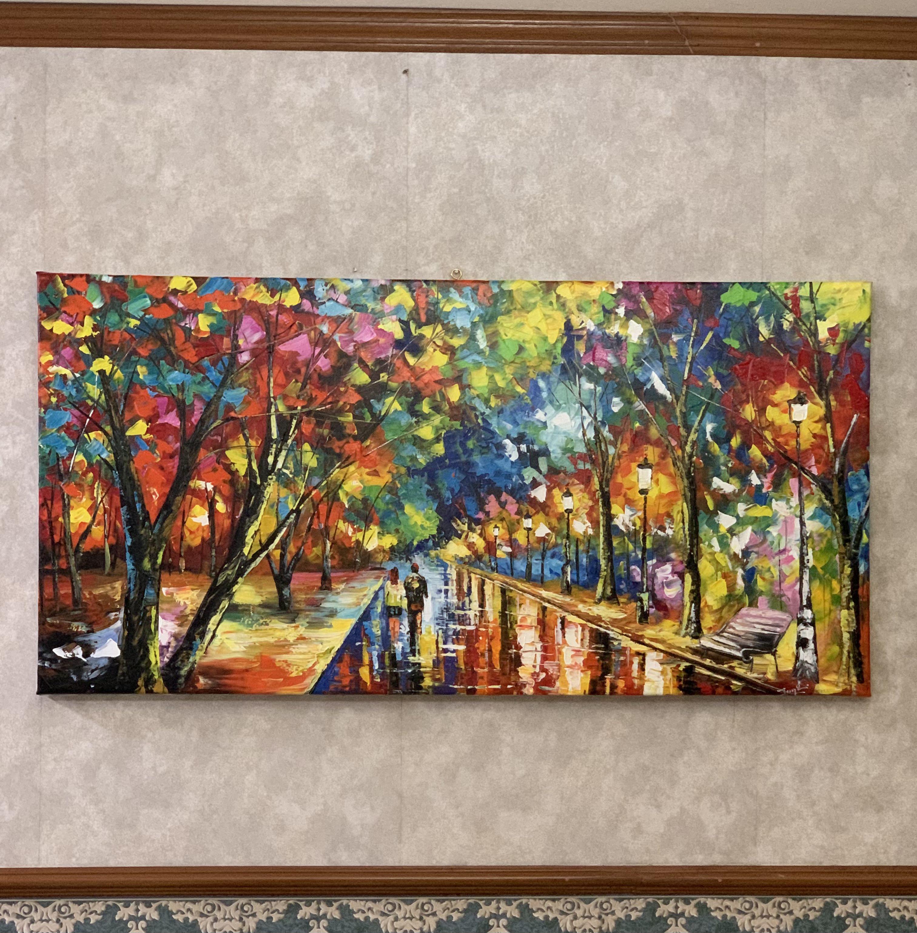 unique art painting hand painted oil on stretched framed canvas, hobbies & toys, stationery & craft, art & prints on carousell unique art painting hand