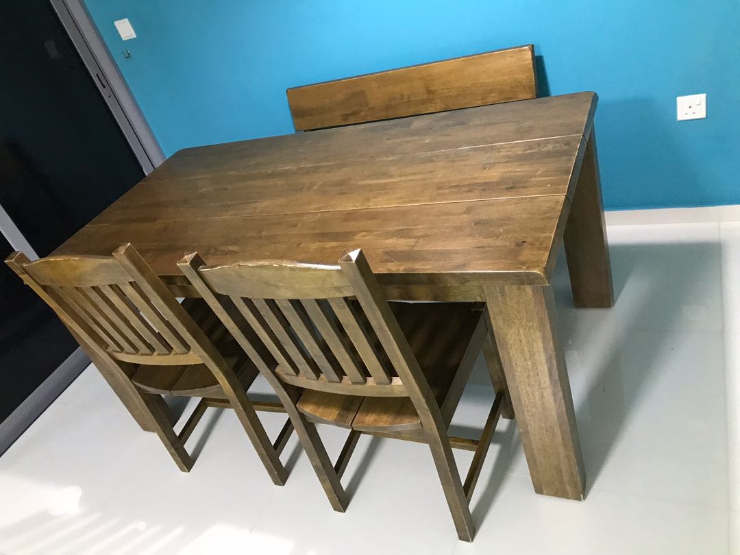 Picket & Rail dining table set, Furniture & Home Living, Furniture