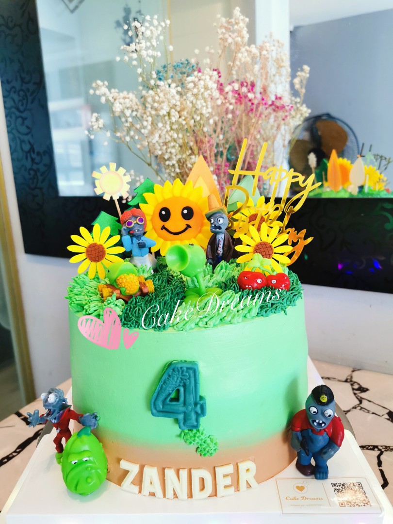 Plants vs zombies cake, Food &amp; Drinks, Homemade Bakes on Carousell