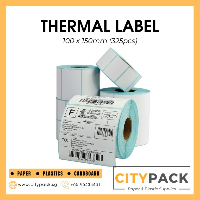 Thermal Labels (100*150mm / 325pcs) / Airway Bill / Thermal Printing