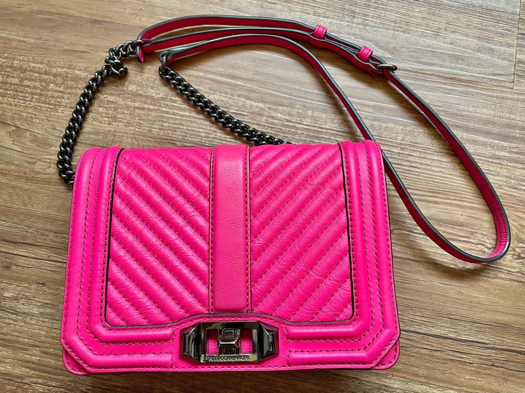 Rebecca Minkoff Chevron Quilted Small Love Crossbody