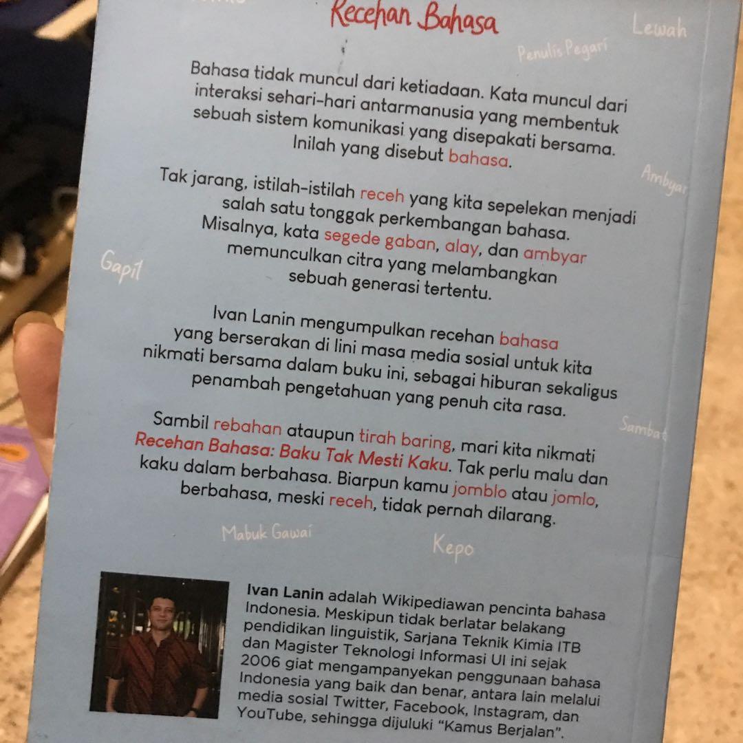 Recehan Bahasa Ivan Lanin Buku Alat Tulis Buku Di Carousell
