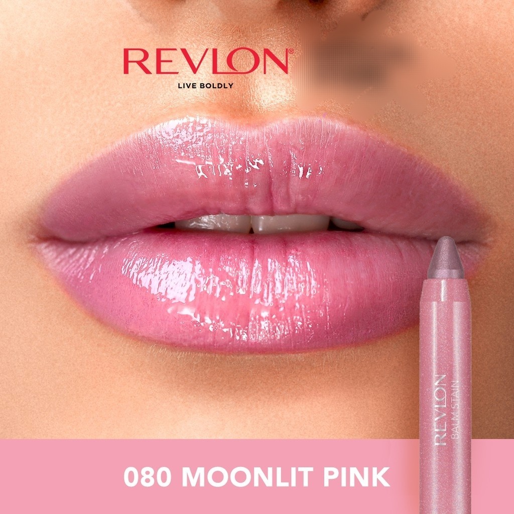 REVLON Balm Stain Moonlit Pink with free normal post Beauty