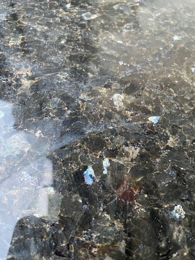 Stainless steel/ black granite bar table ( defect), Furniture & Home