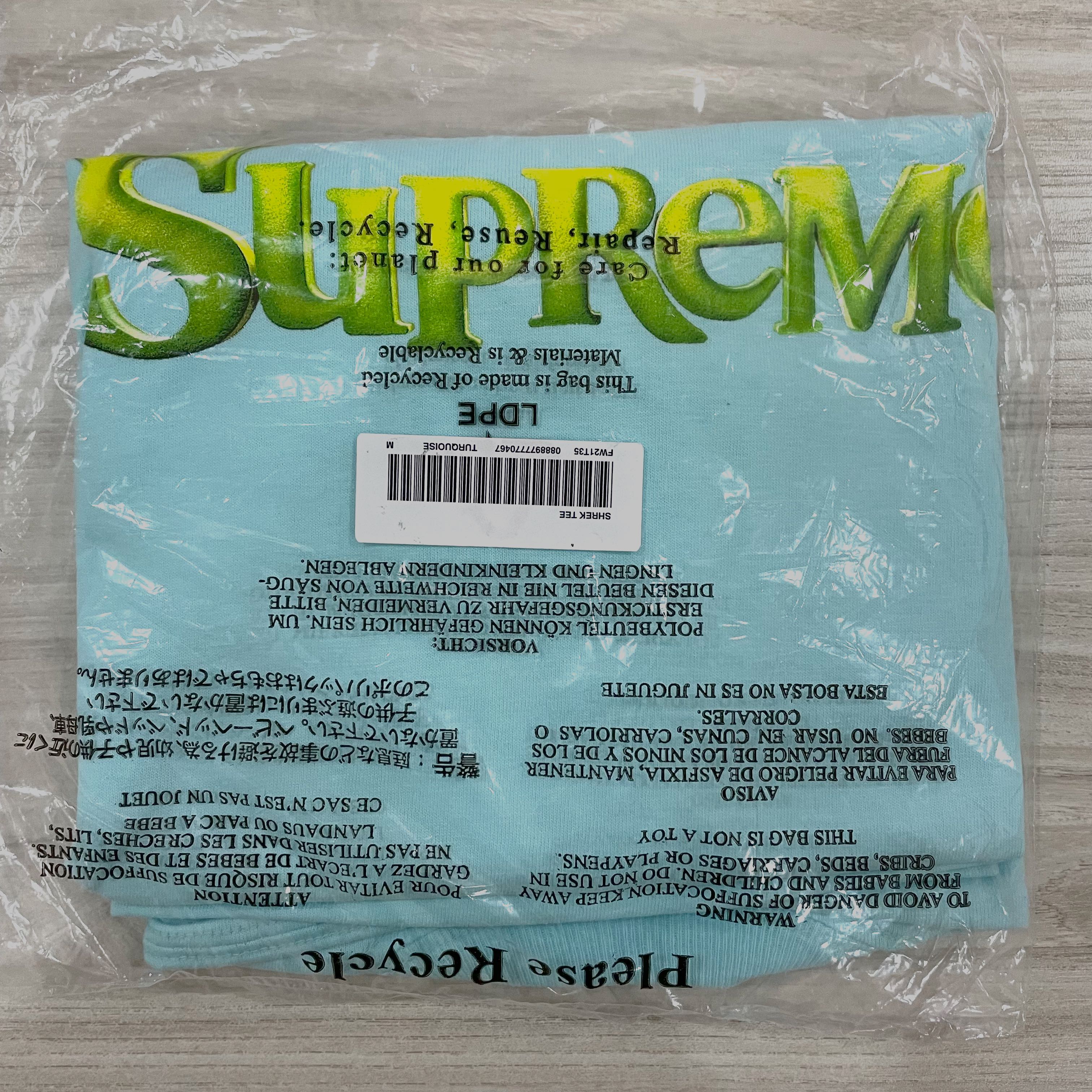 Supreme Shirt Shrek Tee Turqoise Men S Fashion Clothes Tops On Carousell