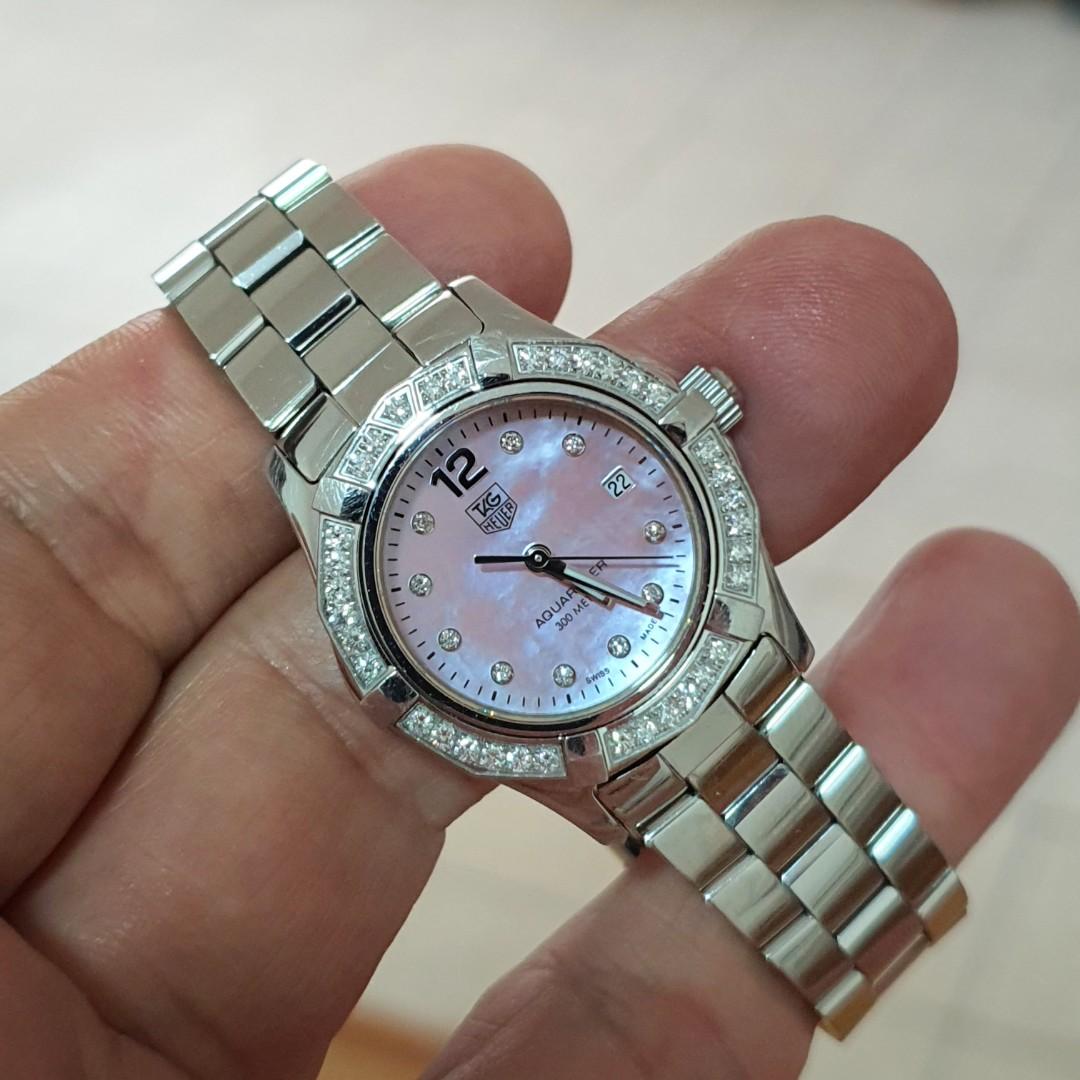 Tag Heuer Ladies Aquaracer Diamond Bezel Quartz Women s Fashion