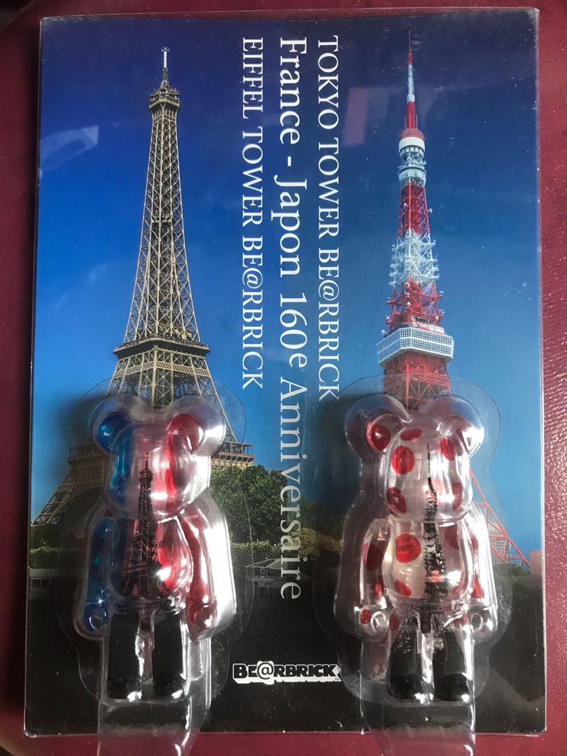 tokyo tower & Eiffel Tower bearbrick 100%, 興趣及遊戲, 收藏品及