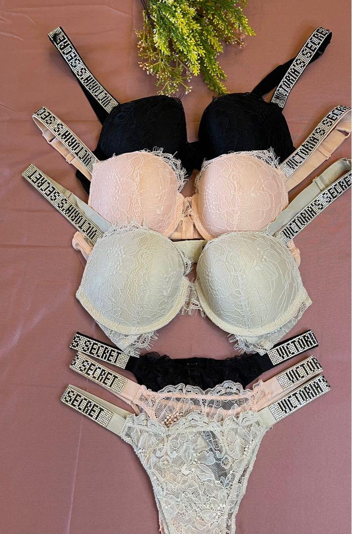 Victoria's Secret Designer Collection 36B BRA SET+thong+BABYDOLL
