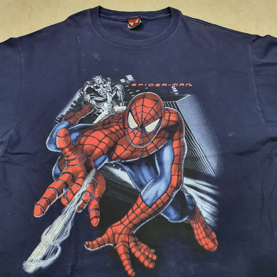 Vintage 2002 Spiderman Marvel Official Tee, Men's Fashion, Tops & Sets,  Tshirts & Polo Shirts on Carousell