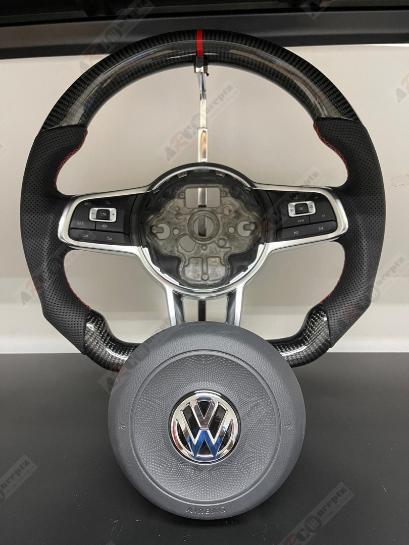VOLKSWAGEN VW GTI GOLF PASSAT MK7 Carbon Fiber Steering Wheel, Car  Accessories, Accessories on Carousell
