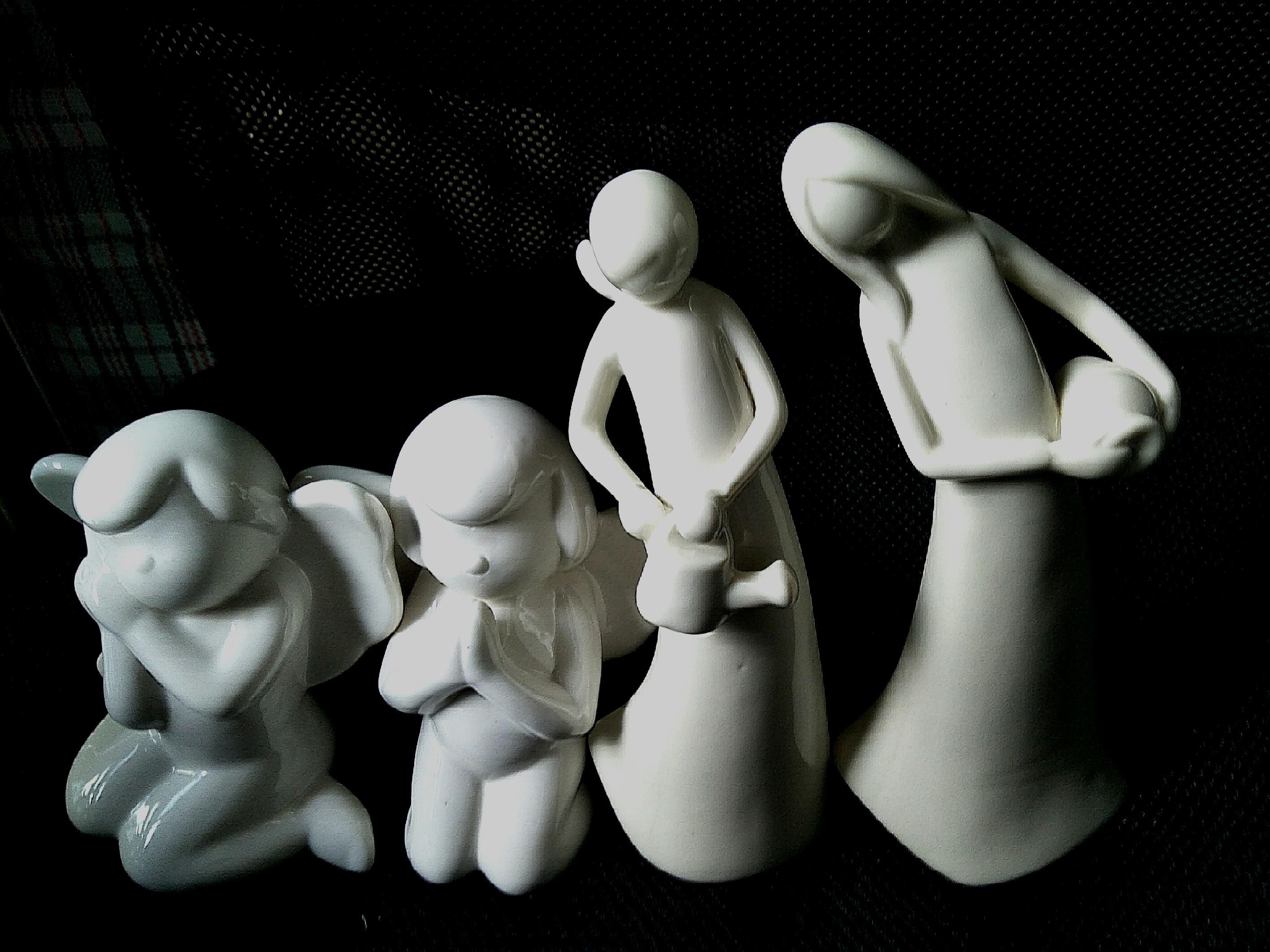 White Porcelain Angel Figurine (2 for 12), Furniture & Home Living