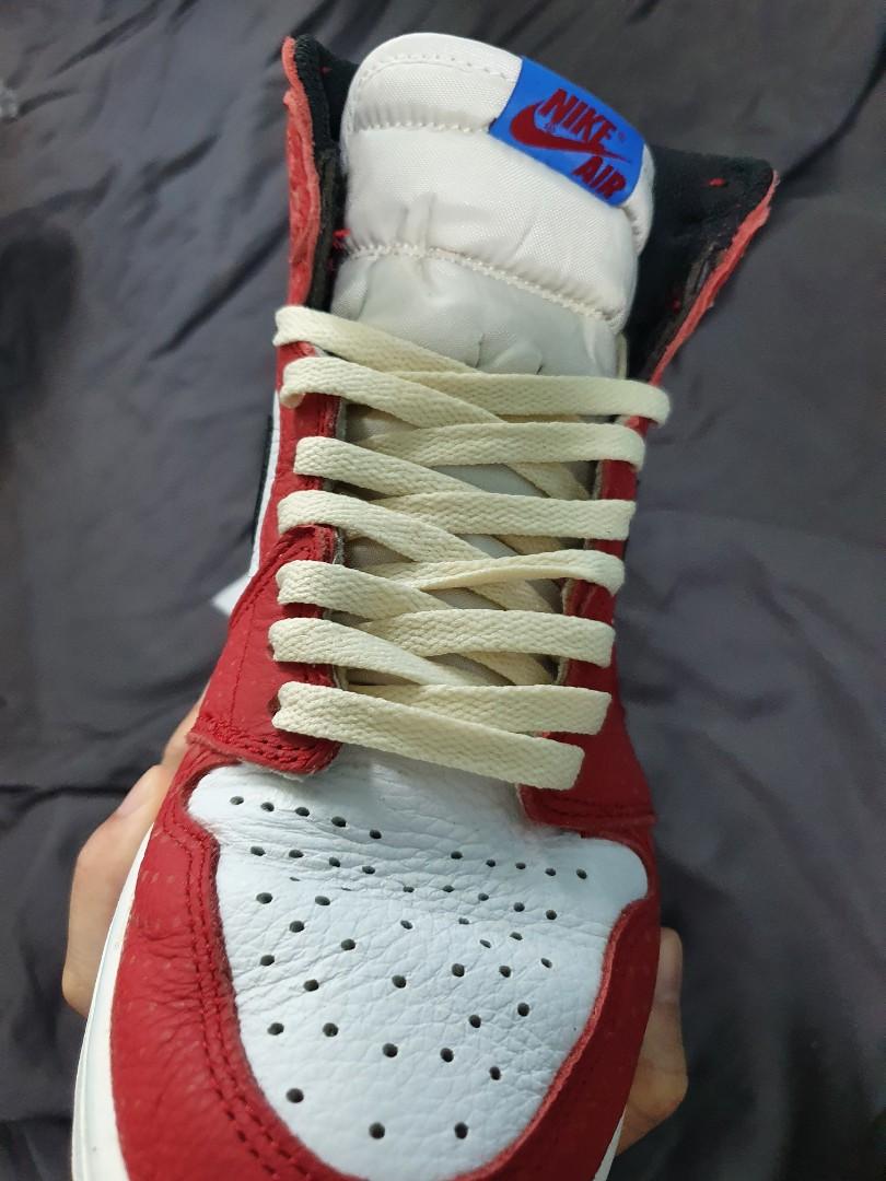 White jordan 1 laces top