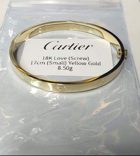 18k CARTIER GOLD BANGLE SMALL 17cm