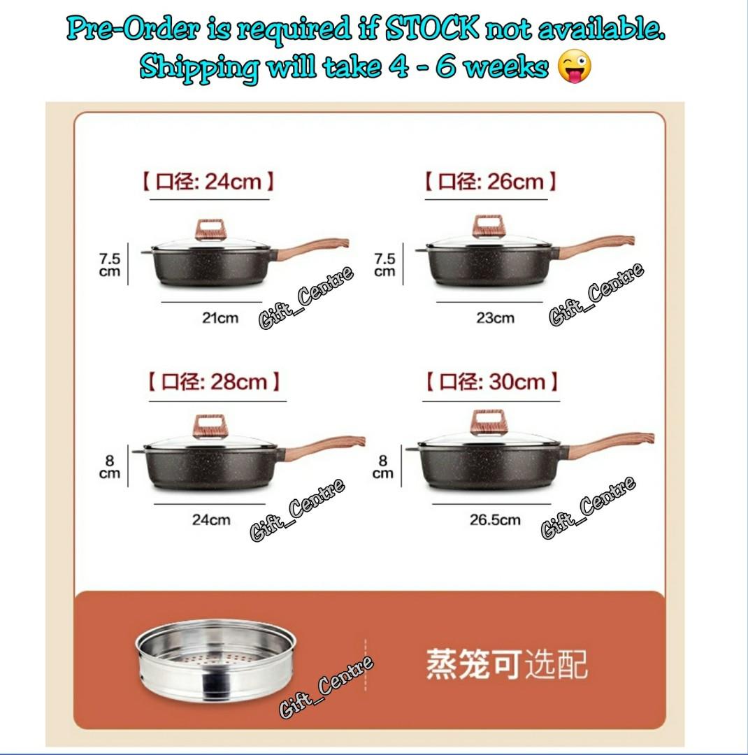 Ecowin Cookware Non Stick Frying Pan 20/24/26/28cm with Lid Maifan