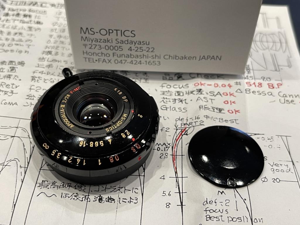 宮崎光學MS-Optical Apoqualia-III 28mm F2 F.MC Black Paint (M Mount