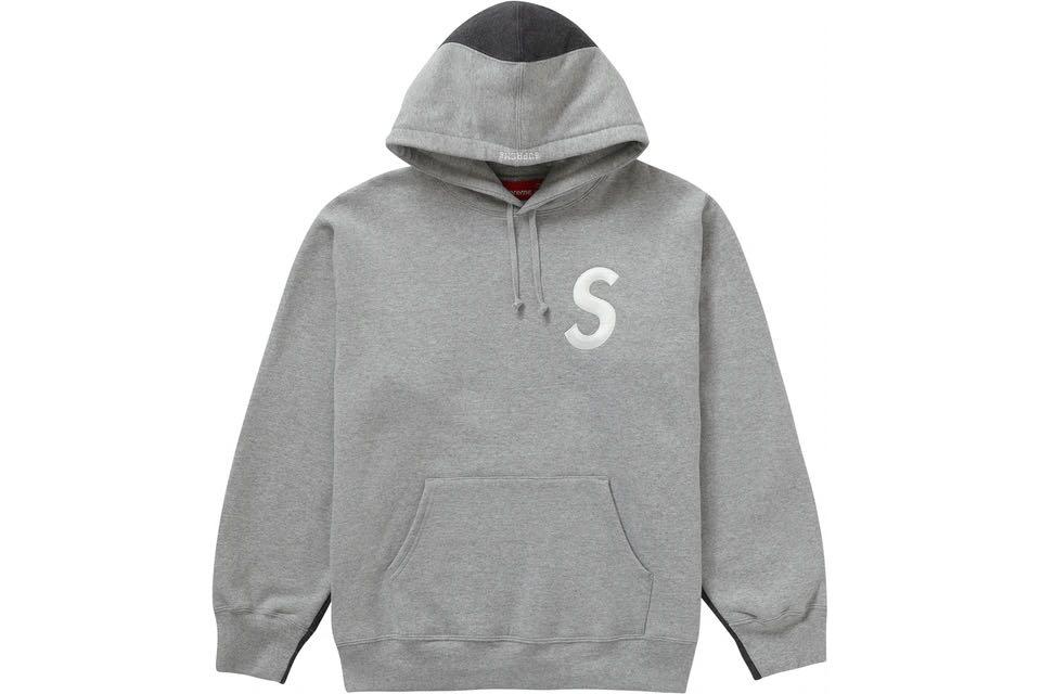 代購) Supreme S Logo Split Hooded Sweatshirt, 男裝, 上身及套裝