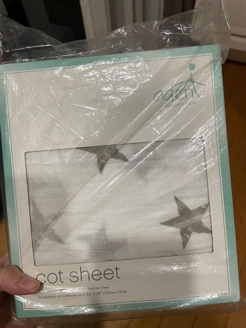 Aden + Anais 100 cotton muslin fitted cot sheet, Babies & Kids, Baby