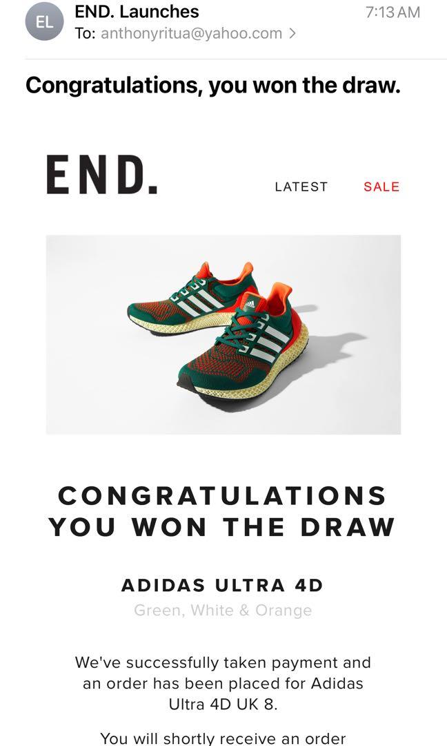 adidas ultra 4d Men s Fashion Footwear Sneakers on Carousell