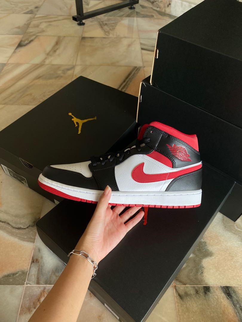 🔥Air Jordan 1 Mid Gym Red (UK10), Men's 