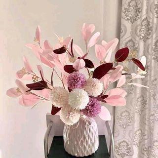 Artificial Flower + Vase Home Decor