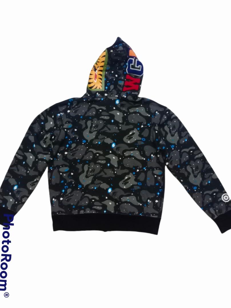 Bathing ape blue camo store hoodie