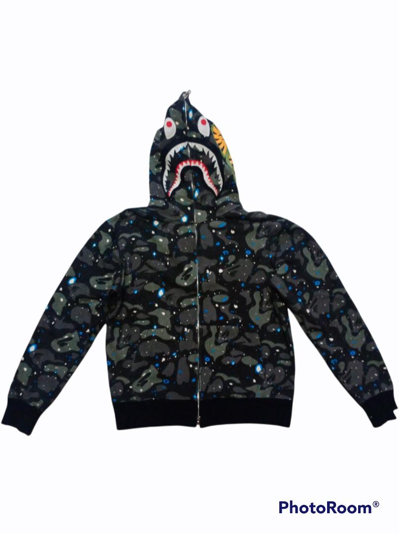 Bape Sparkling Blue Camo Hoodies Men s Fashion Tops Sets