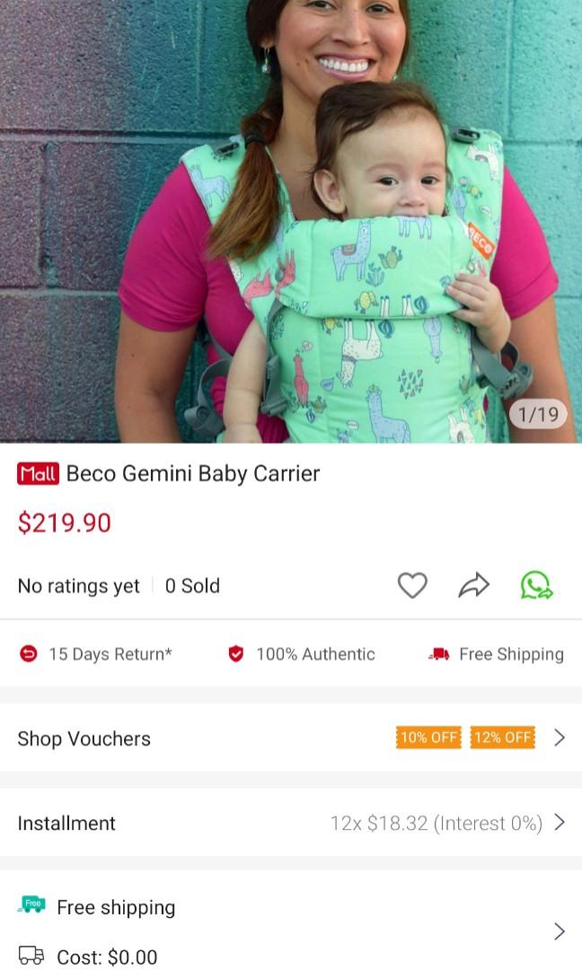Beco Gemini Baby carrier Retro owl design Babies Kids Going