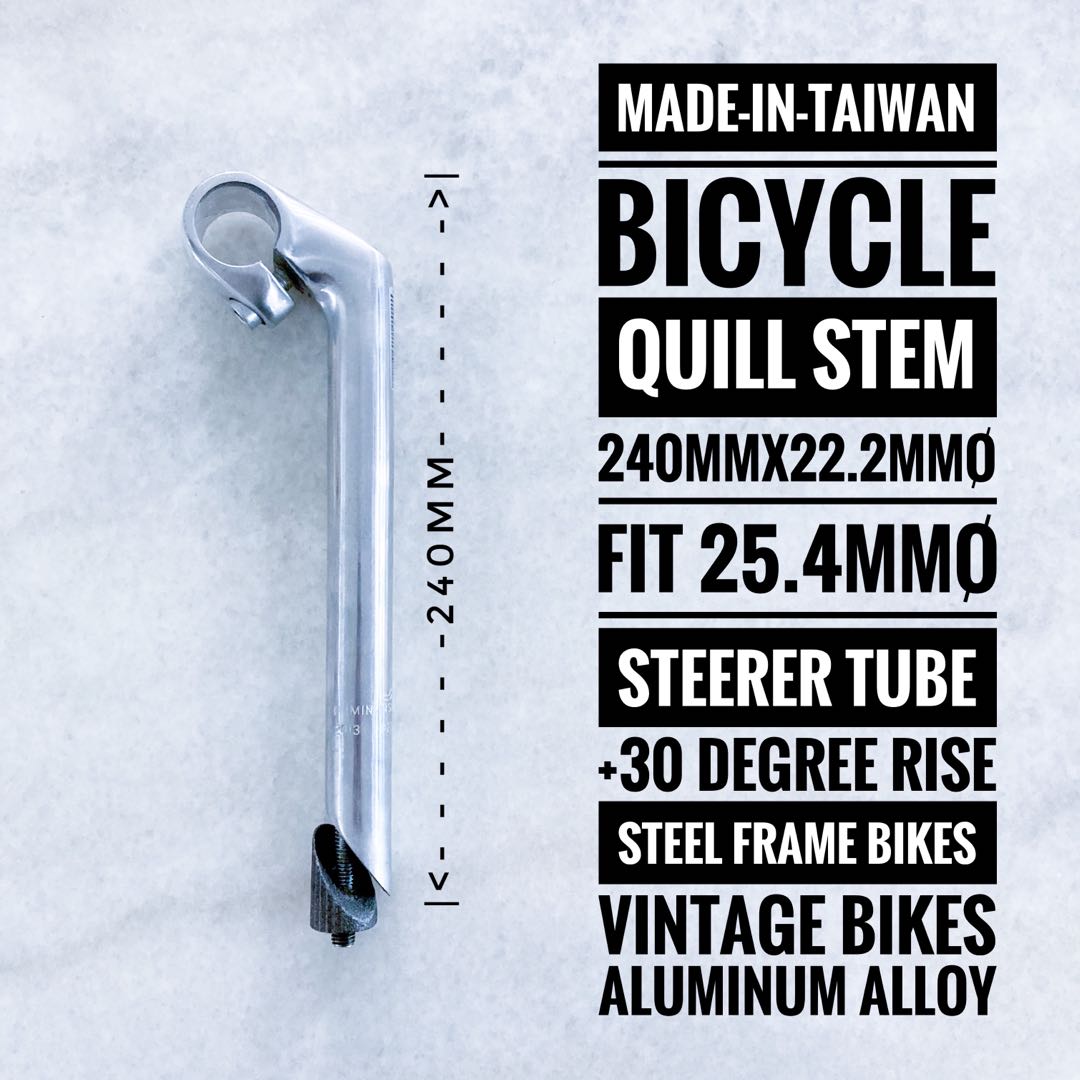Bicycle outlet quill stem