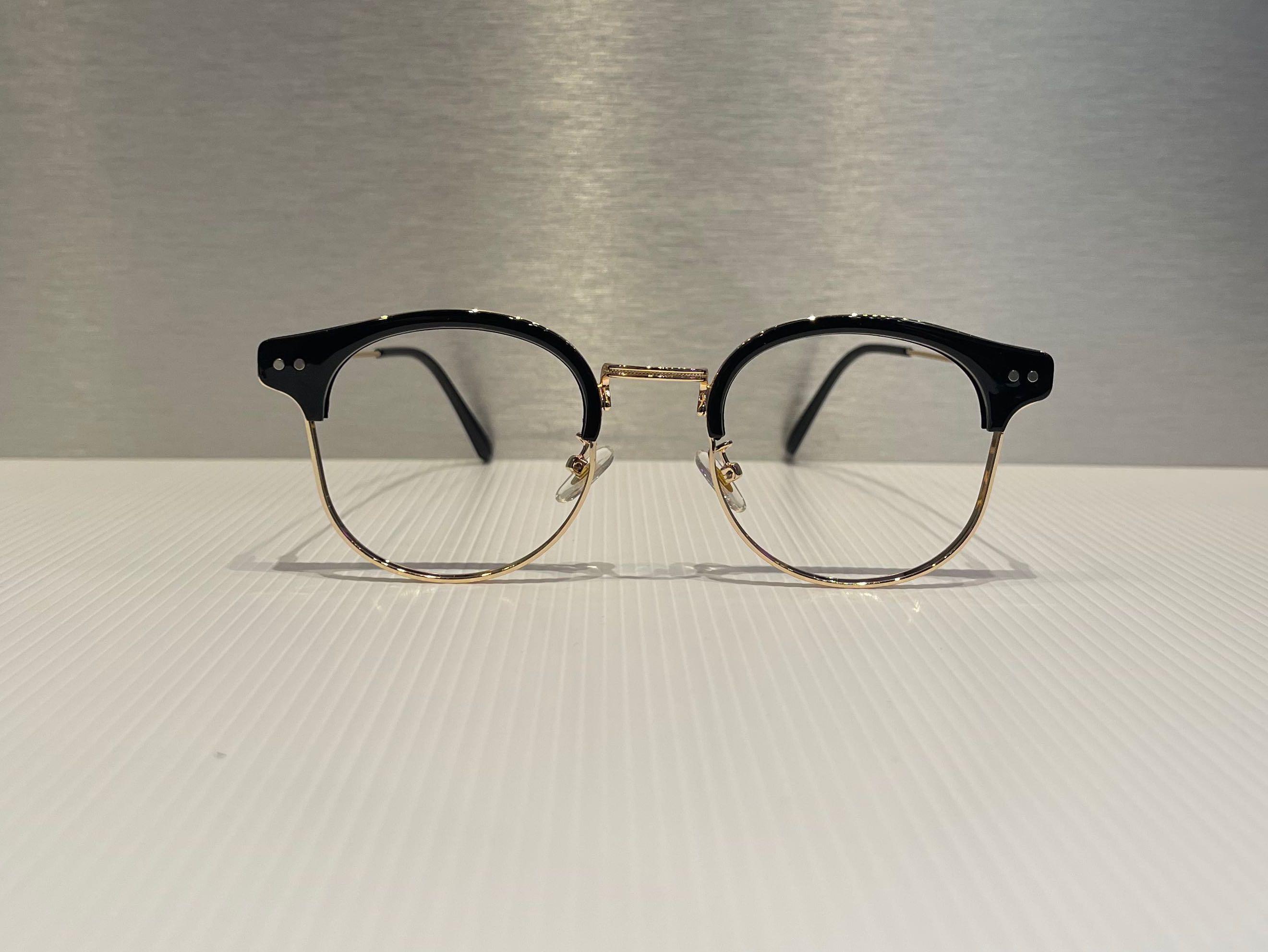 black gold clubmaster glasses frame Men s Fashion Watches