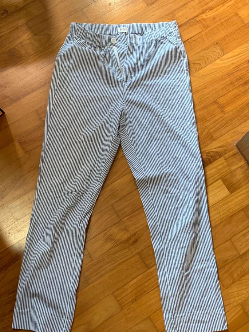 Brandy melville blue and white striped pants hotsell