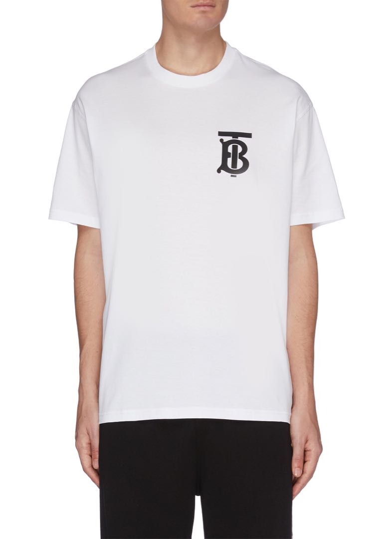 Burberry TB Logo Print T-Shirt, Luxury, Apparel on Carousell