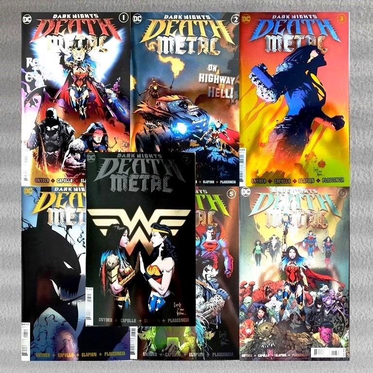 DARK NIGHTS DEATH METAL #1 #7 Foil Covers Set of 7 DC Comics 2020- New 