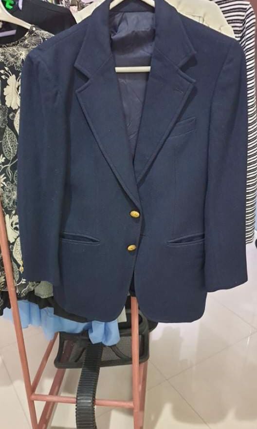 navy blue formal coat
