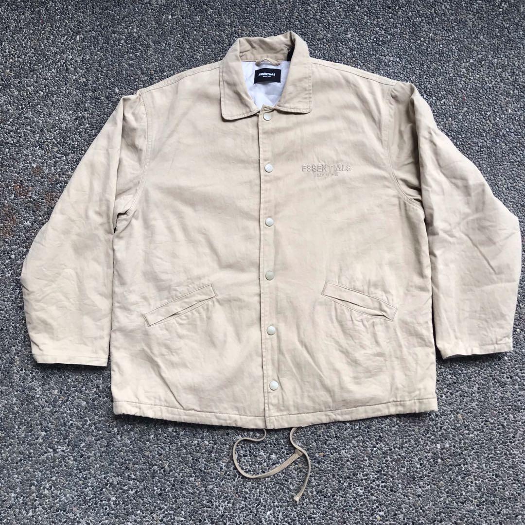 Fear of God Essentials Coach jacket, Luxury, Apparel on Carousell