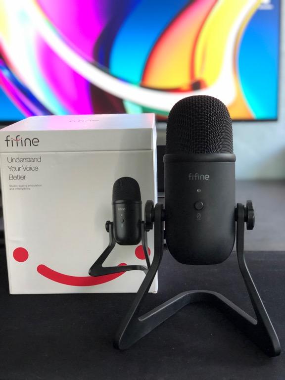 FIFINE K678 Studio USB Mic with A Live Monitoring, Gain Controls, A Mute  Button for Podcasting